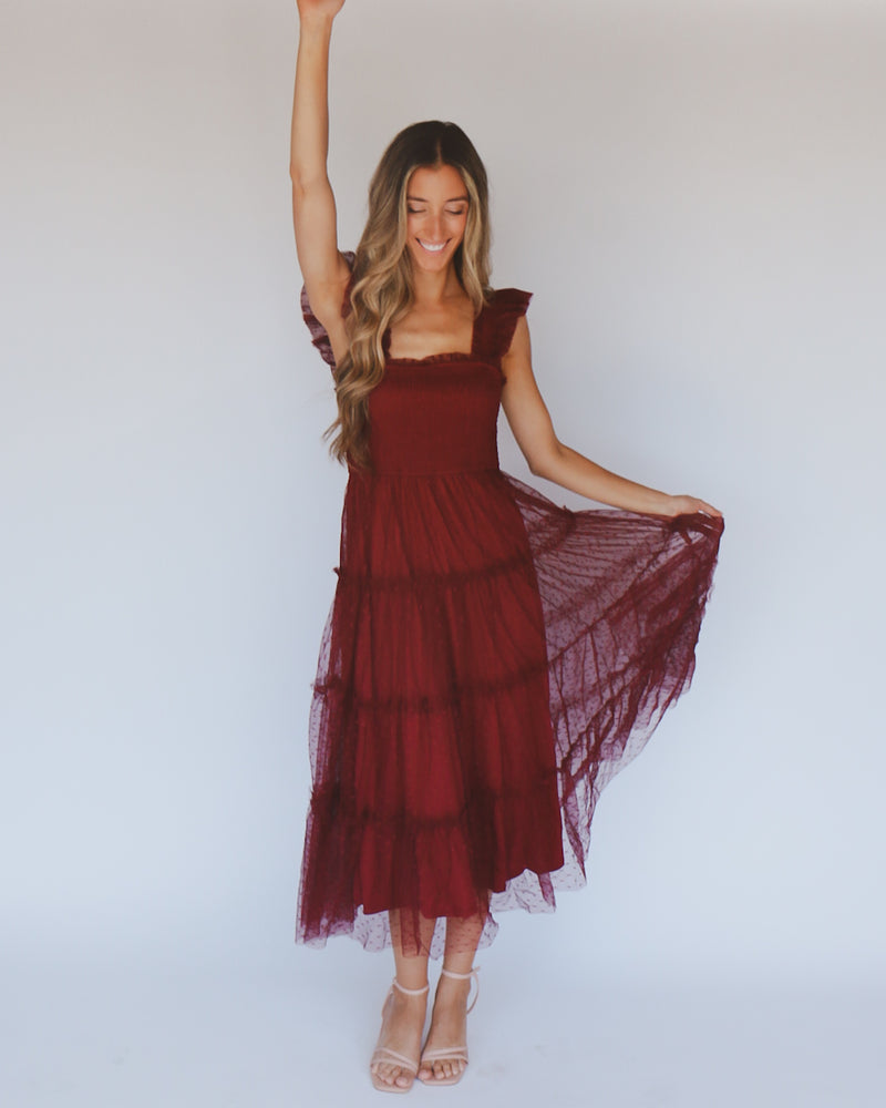 Brynn Dress in Burgundy