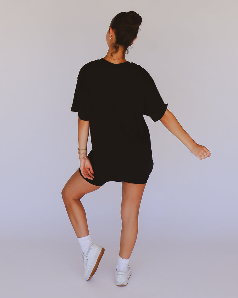 Lux Boyfriend Tee in Black