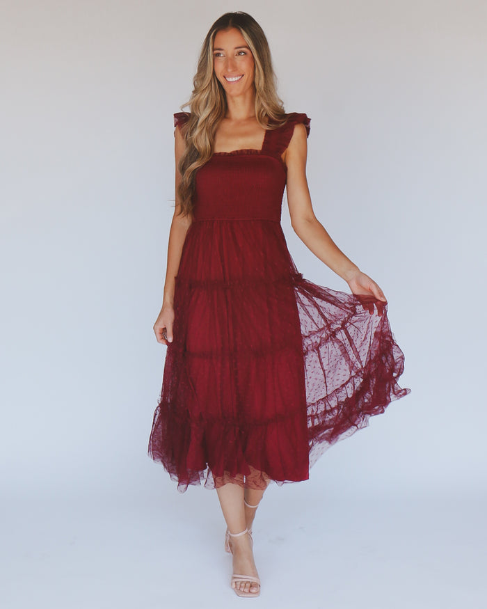 Brynn Dress in Burgundy