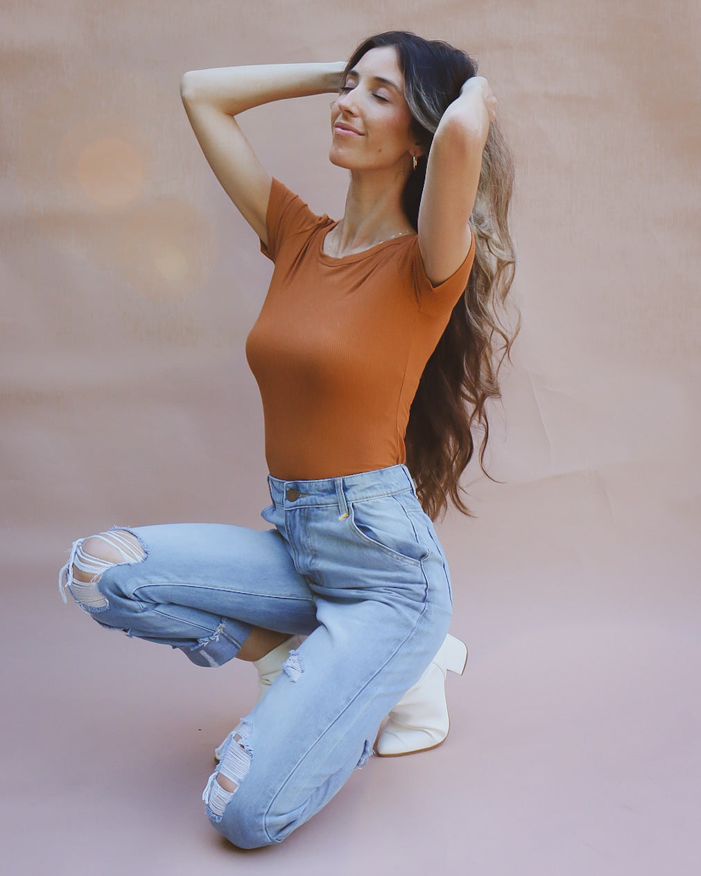 Becca Top in Camel