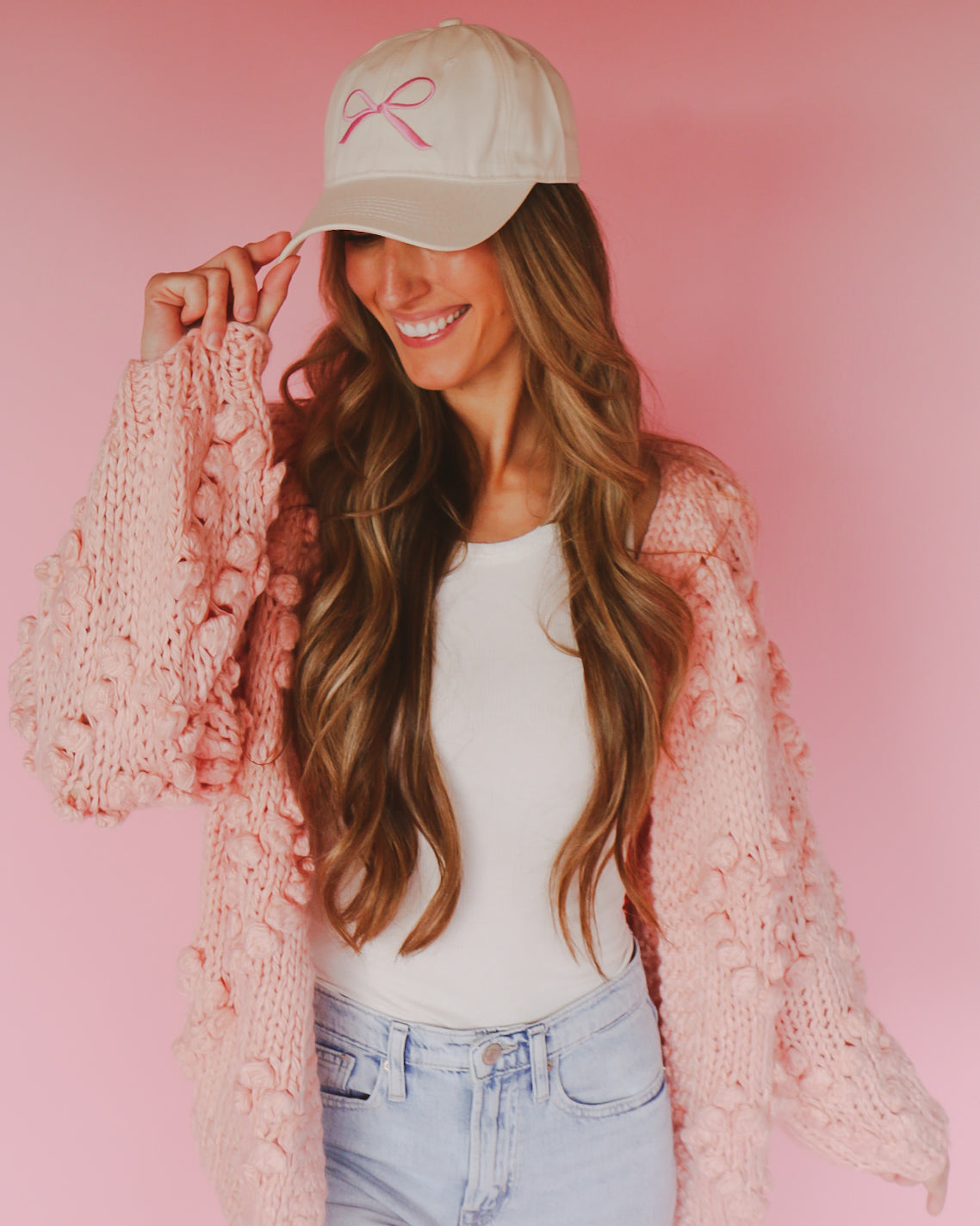 Bow Hat in Pink