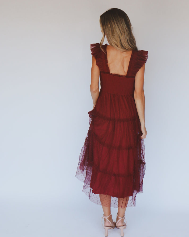 Brynn Dress in Burgundy