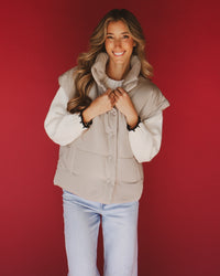 Celeste Vest in Gray