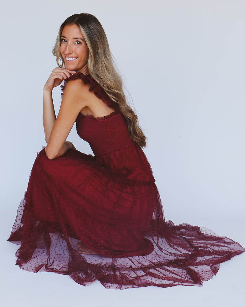 Brynn Dress in Burgundy