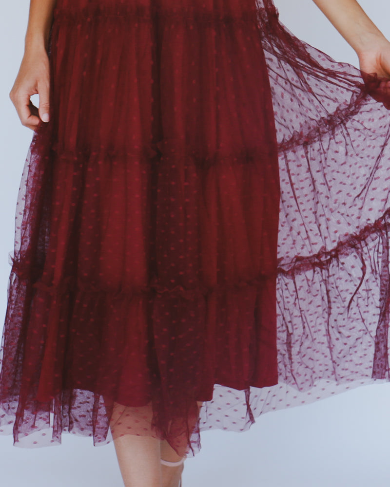 Brynn Dress in Burgundy