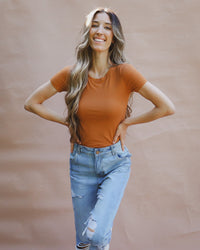 Becca Top in Camel