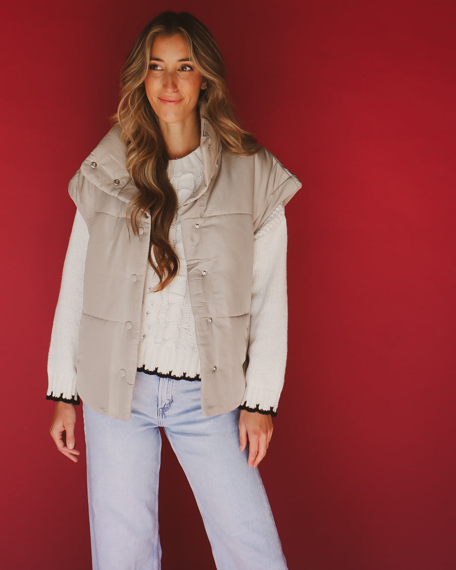 Celeste Vest in Gray