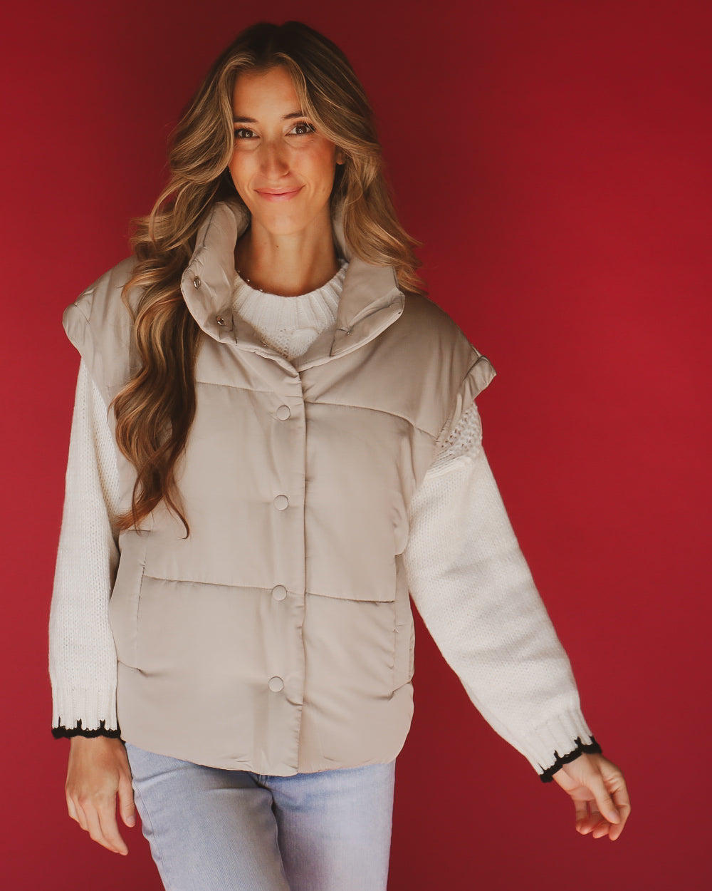 Celeste Vest in Gray