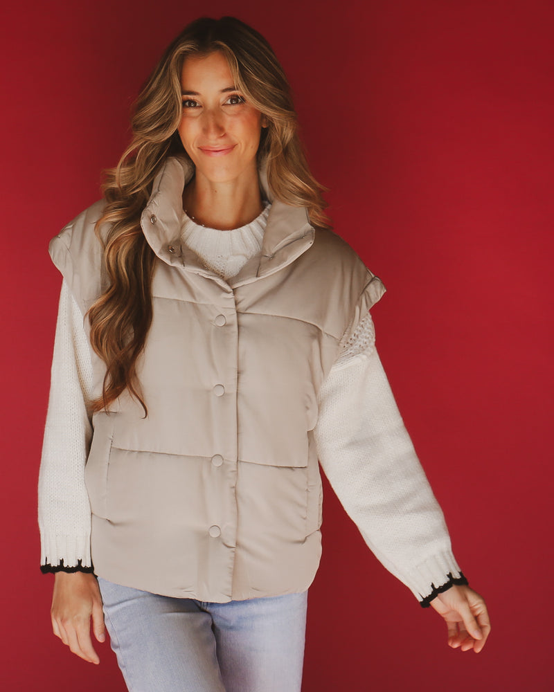 Celeste Vest in Gray