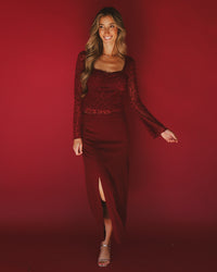 Fleur Top in Burgundy