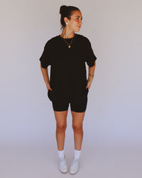 Lux Boyfriend Tee in Black