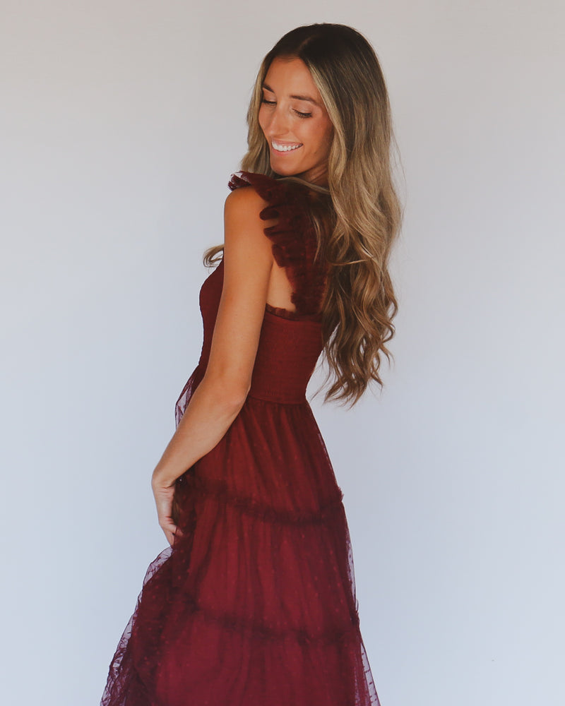 Brynn Dress in Burgundy