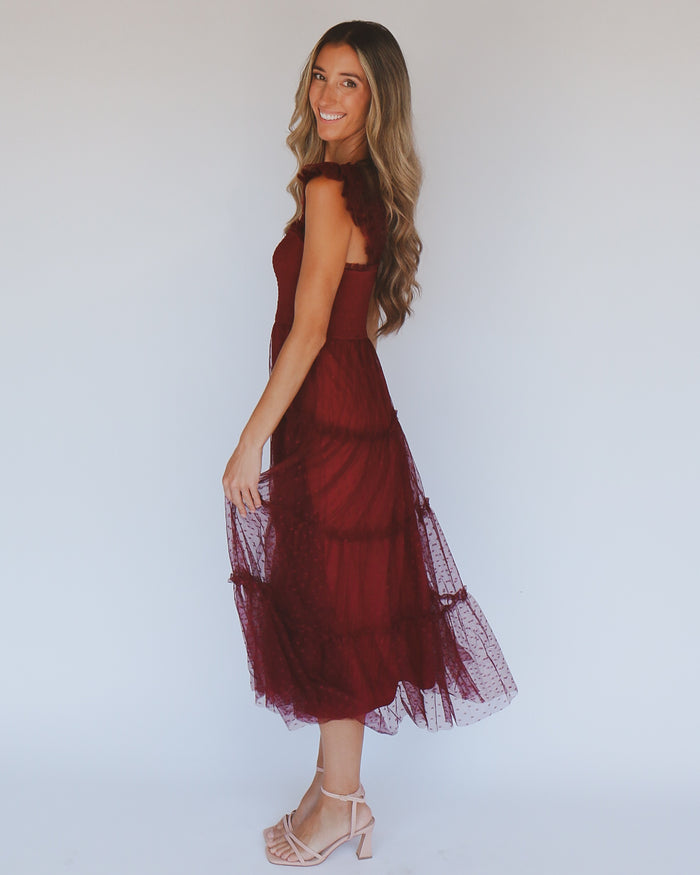 Brynn Dress in Burgundy