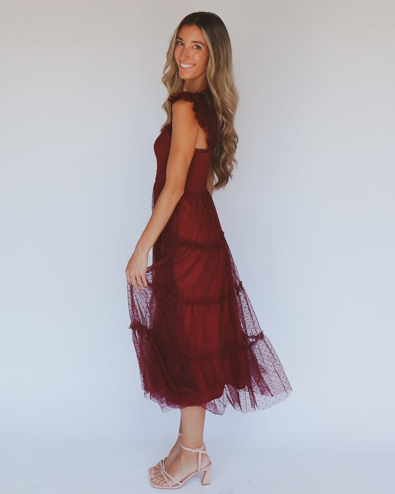 Brynn Dress in Burgundy