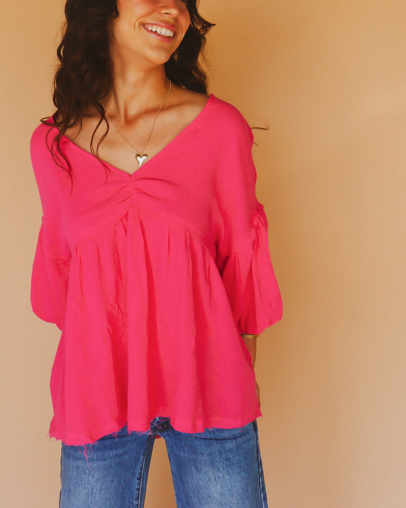 Michelle Top in Fuchsia