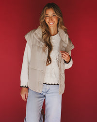 Celeste Vest in Gray