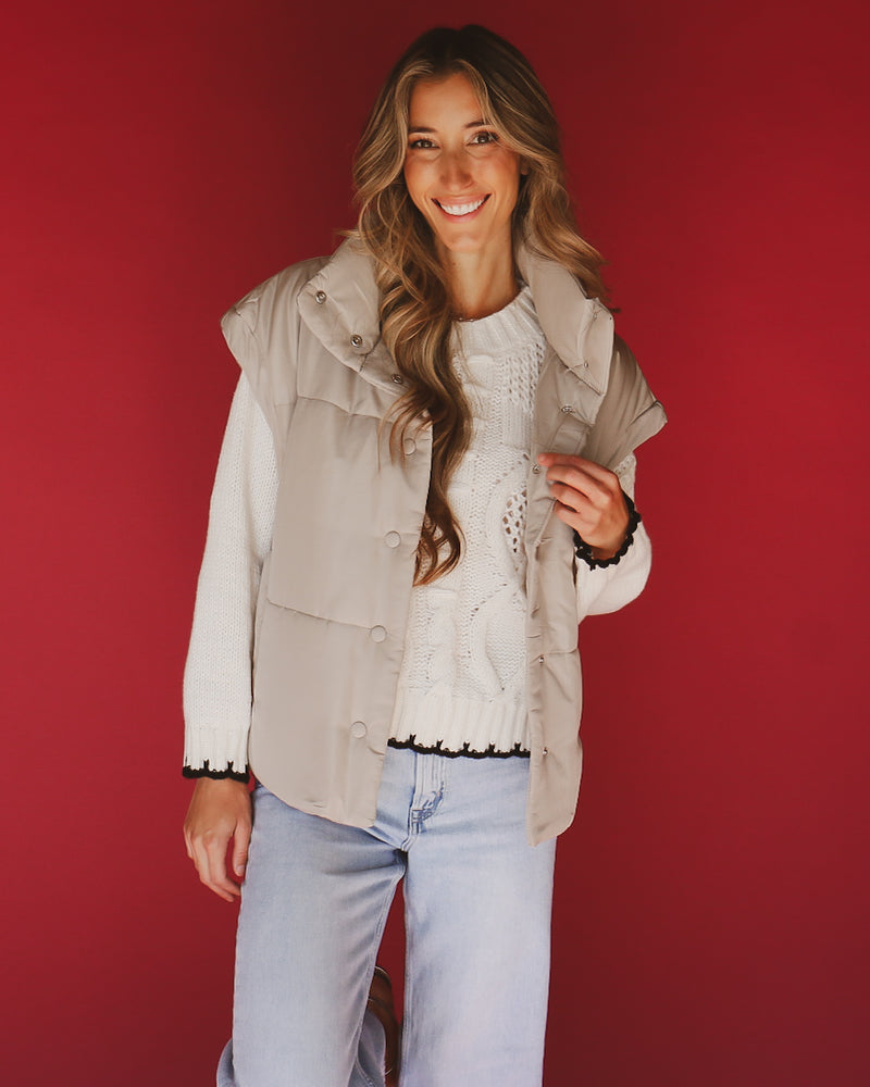 Celeste Vest in Gray