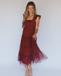 Brynn Dress in Burgundy