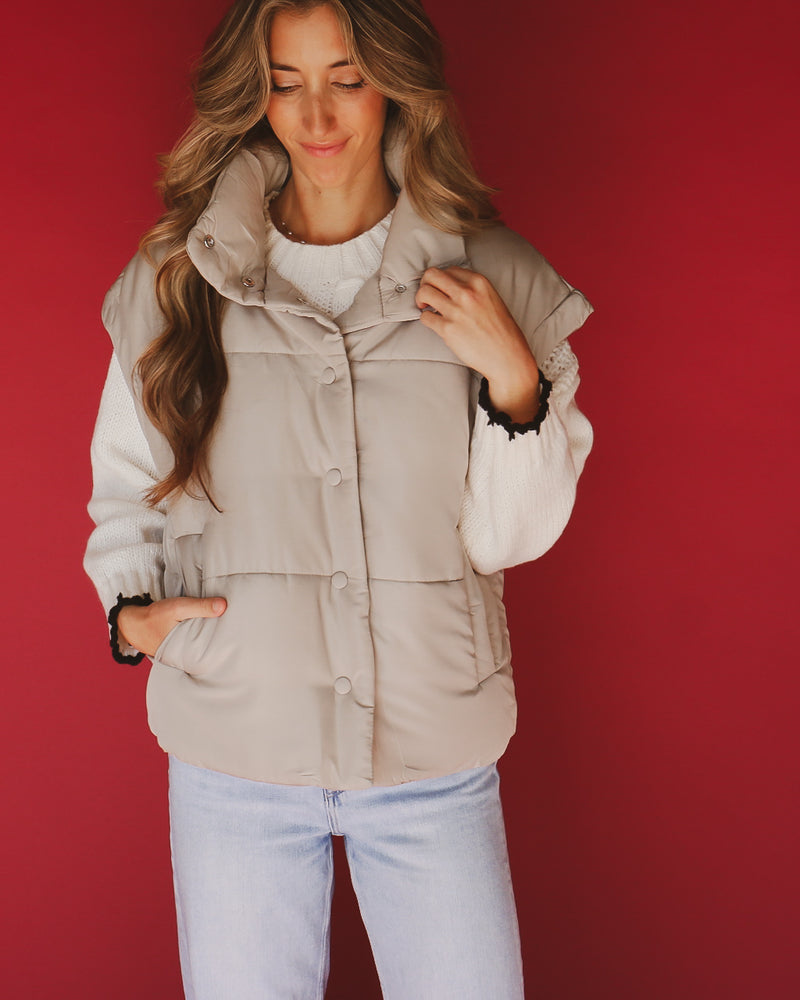 Celeste Vest in Gray