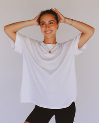 Lux Boyfriend Tee in White