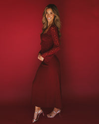 Fleur Top in Burgundy