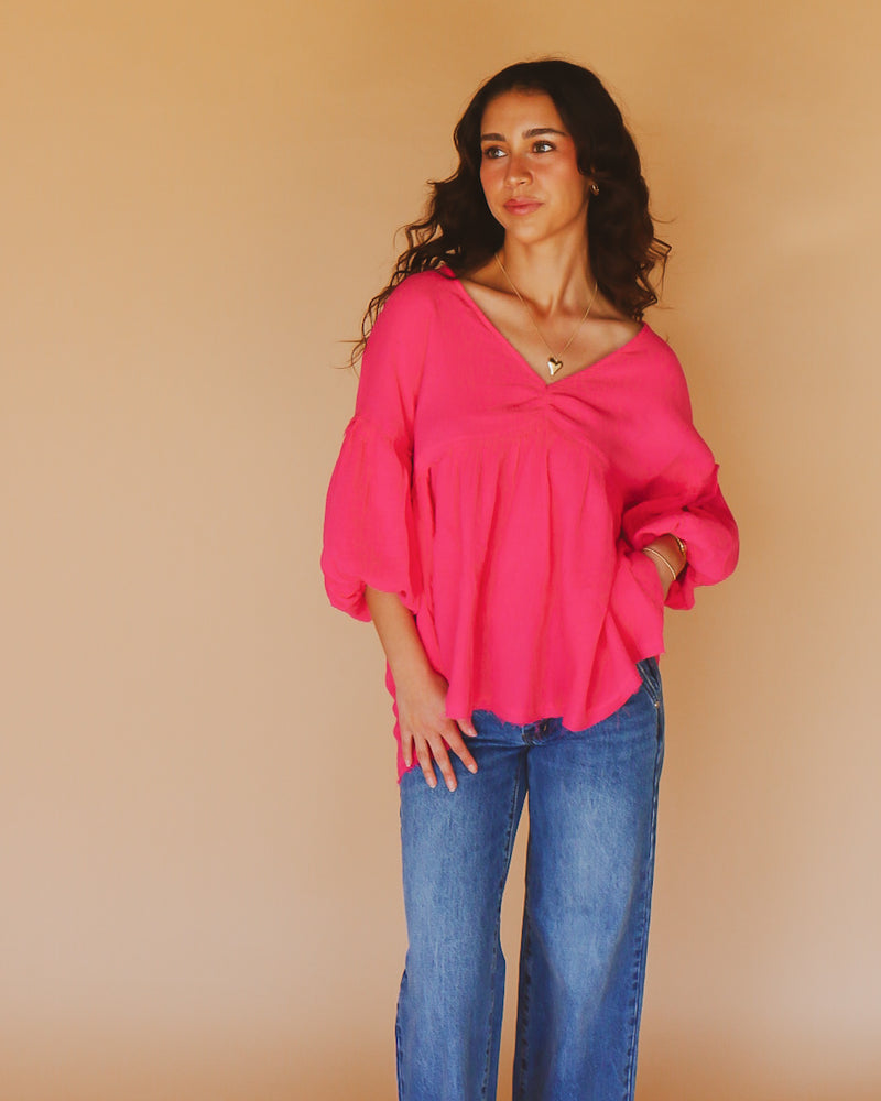 Michelle Top in Fuchsia