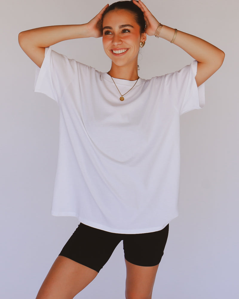 Lux Boyfriend Tee in White