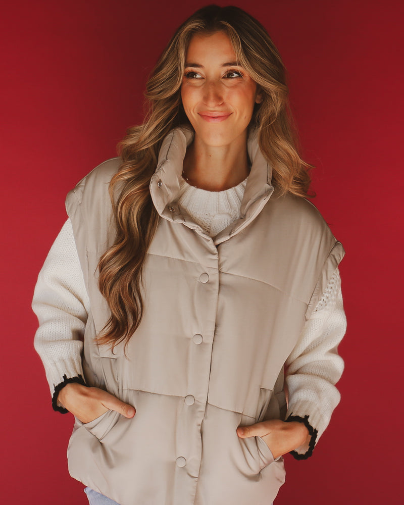 Celeste Vest in Gray