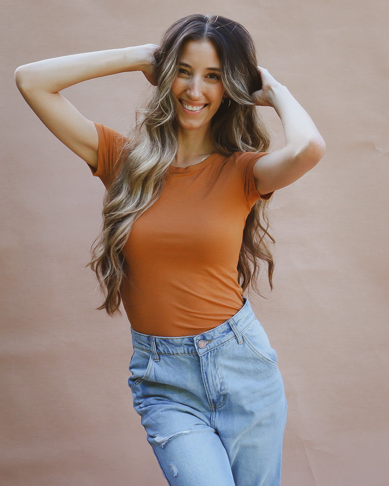 Becca Top in Camel