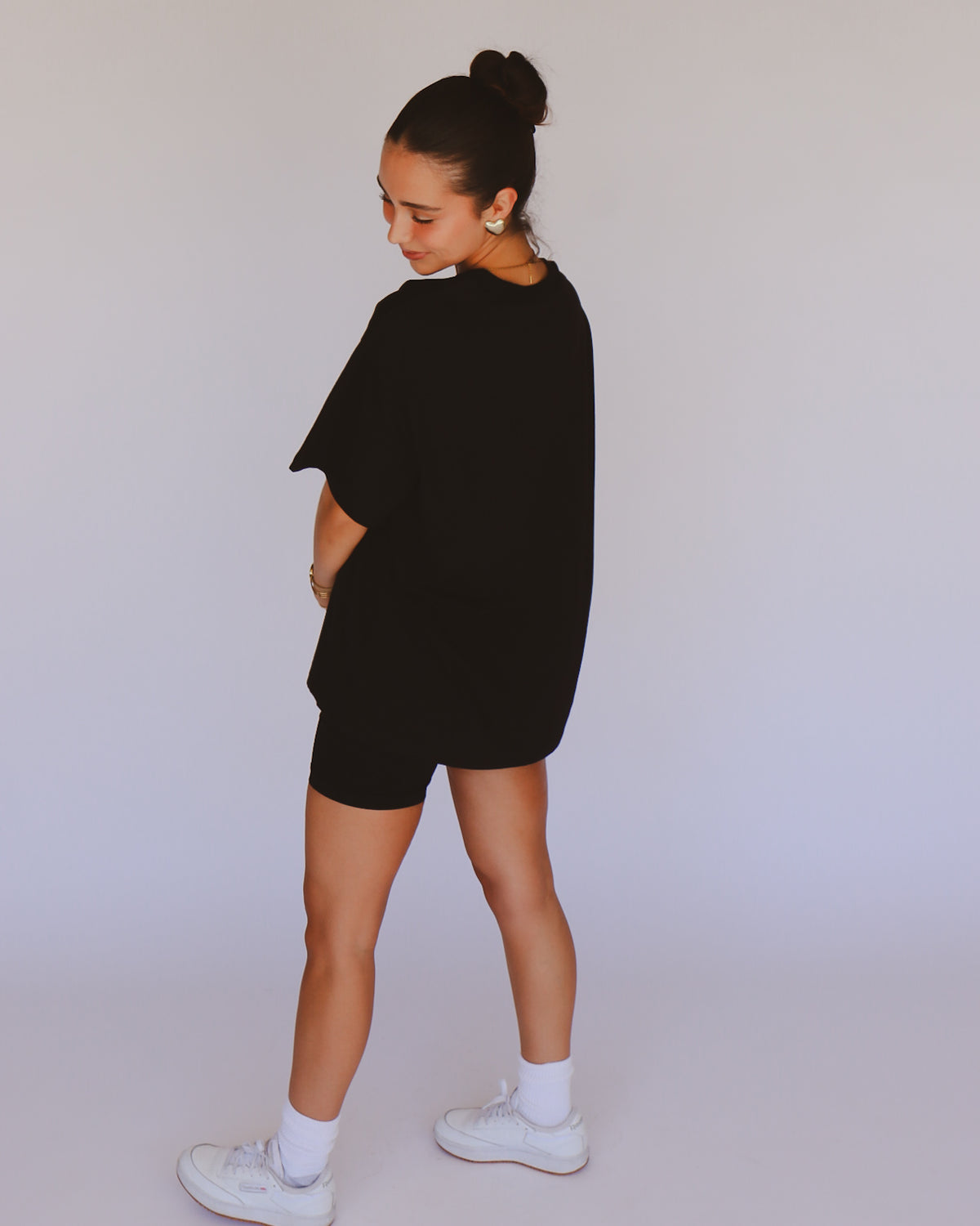 Lux Boyfriend Tee in Black