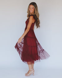 Brynn Dress in Burgundy