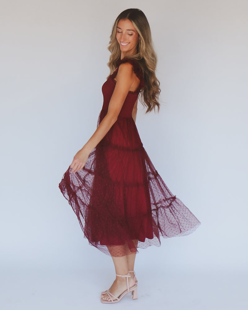 Brynn Dress in Burgundy