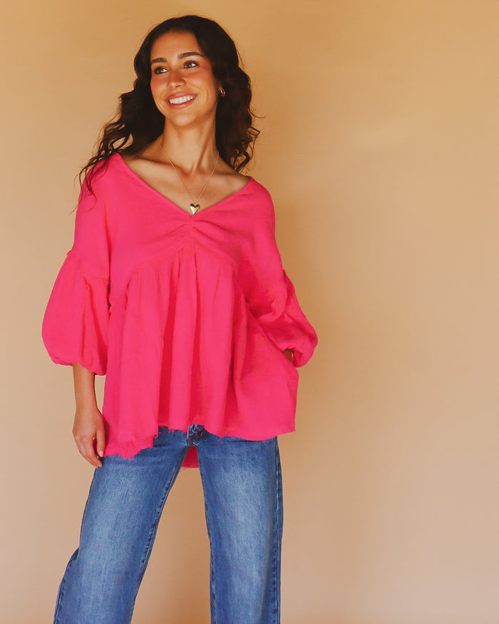 Michelle Top in Fuchsia