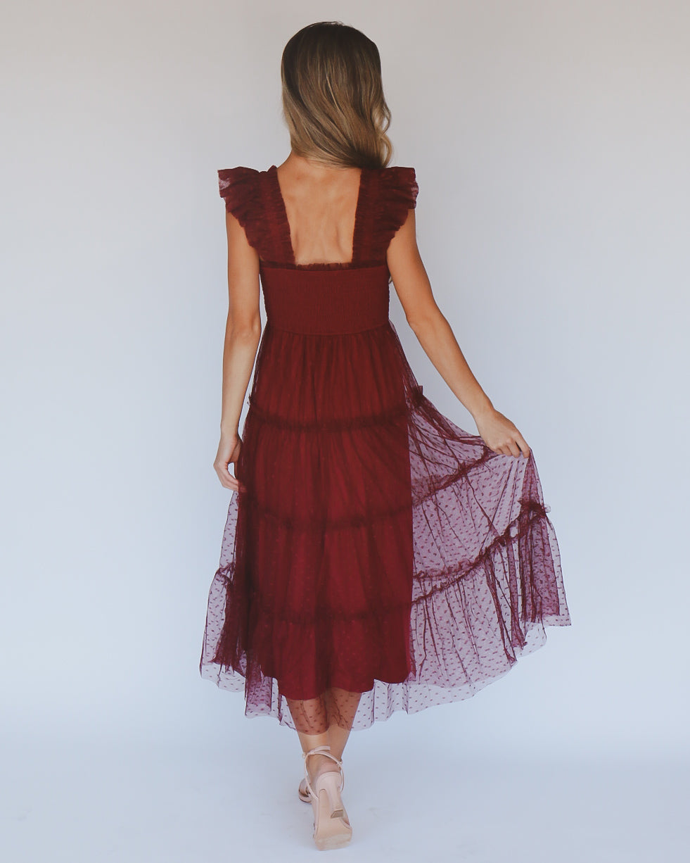Brynn Dress in Burgundy