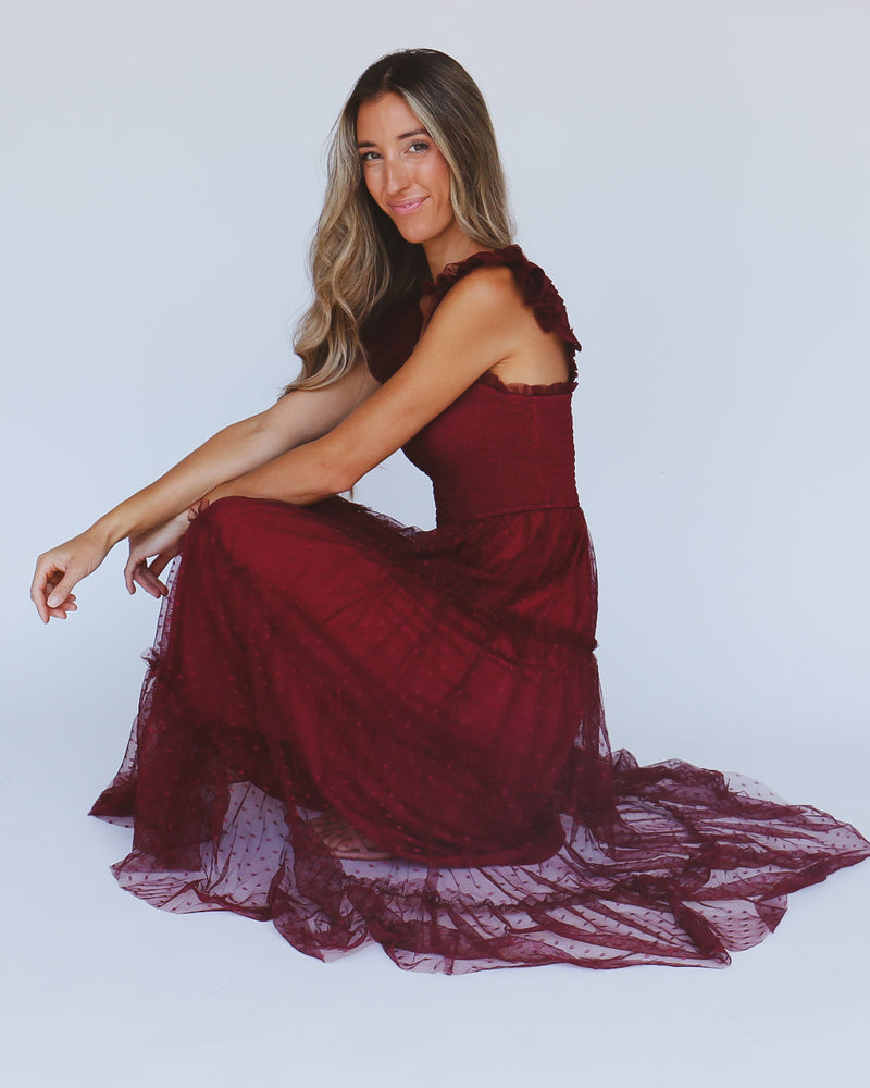 Brynn Dress in Burgundy