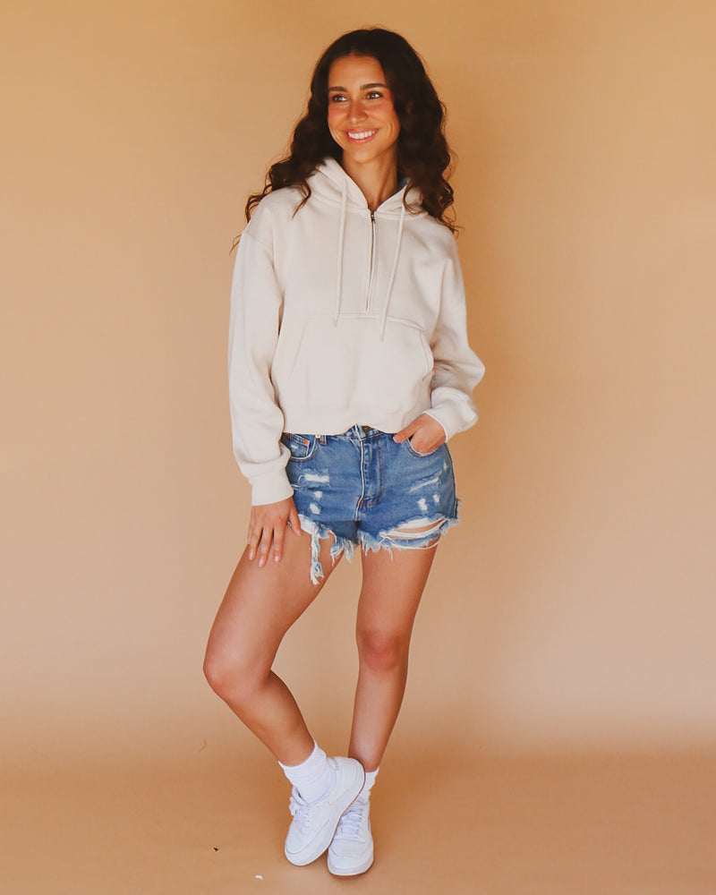 Addie Hoodie in Cream