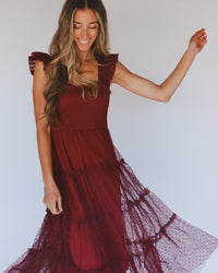 Brynn Dress in Burgundy