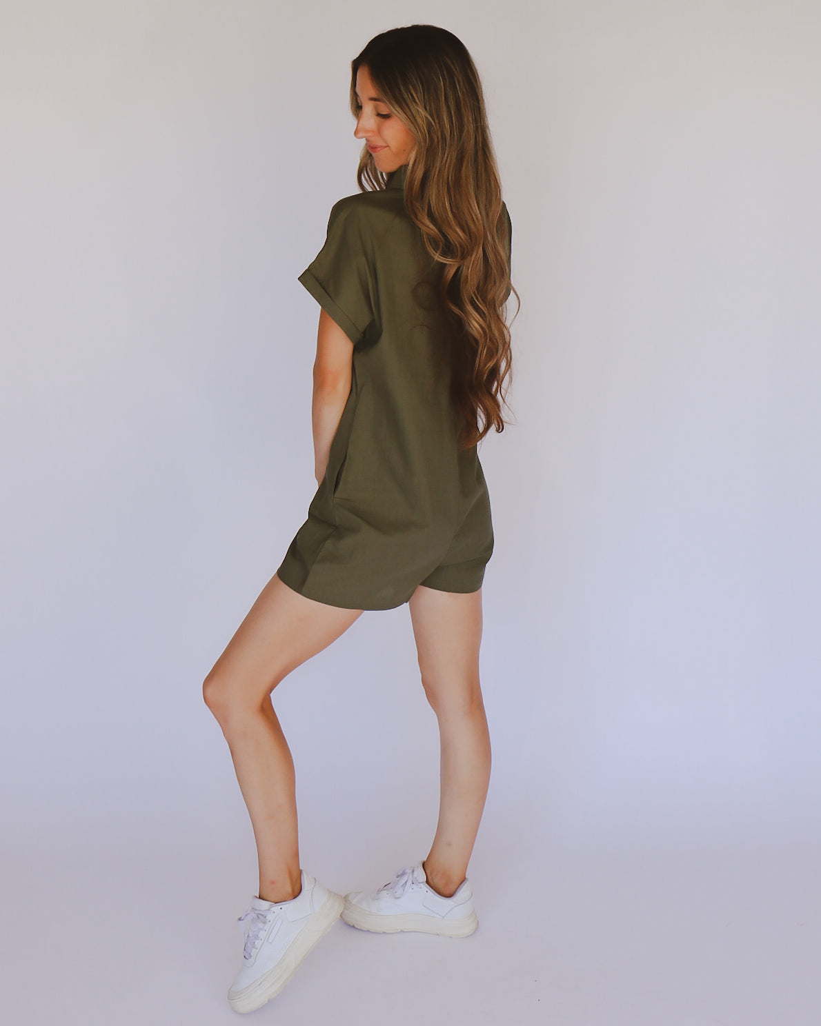 Sara Romper in Olive