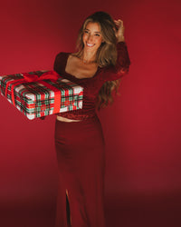 Fleur Top in Burgundy