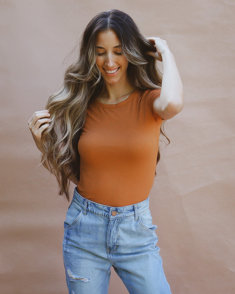 Becca Top in Camel