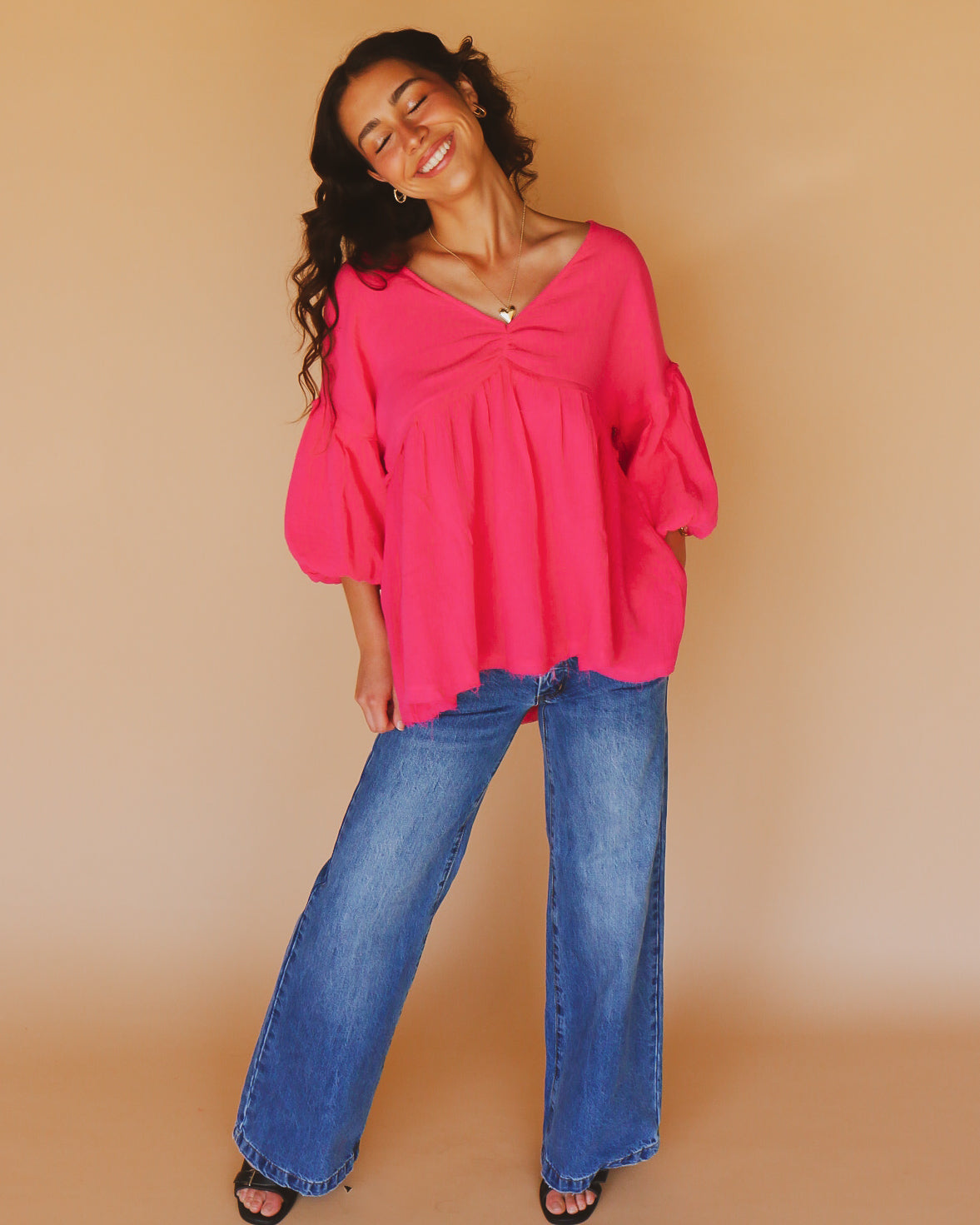 Michelle Top in Fuchsia