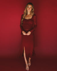 Fleur Top in Burgundy