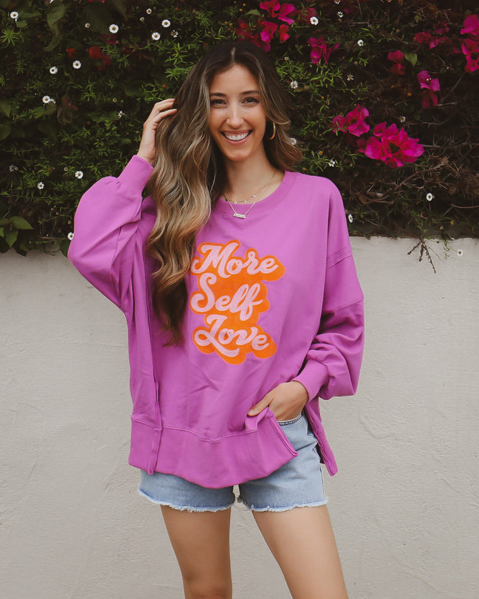 Self Love Pullover in Purple