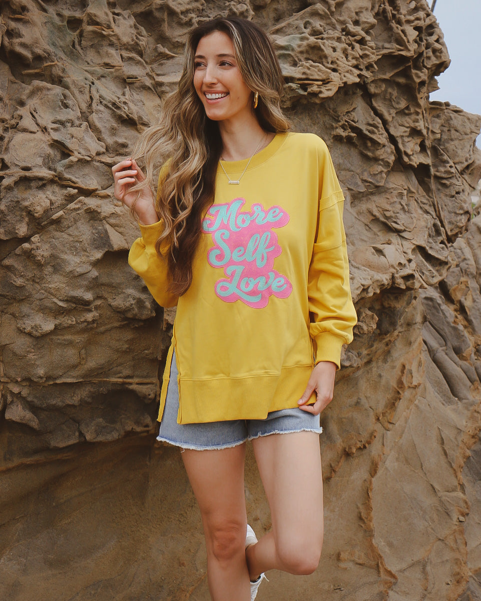 Self Love Pullover in Yellow