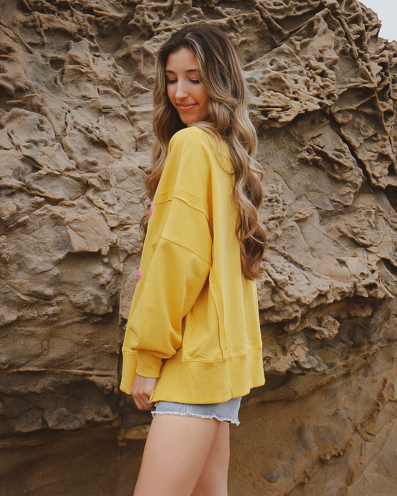 Self Love Pullover in Yellow