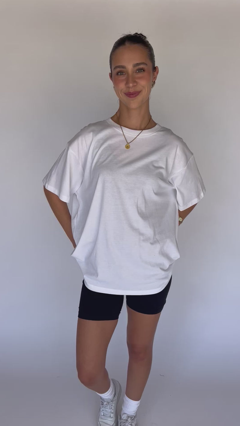 Lux Boyfriend Tee in White