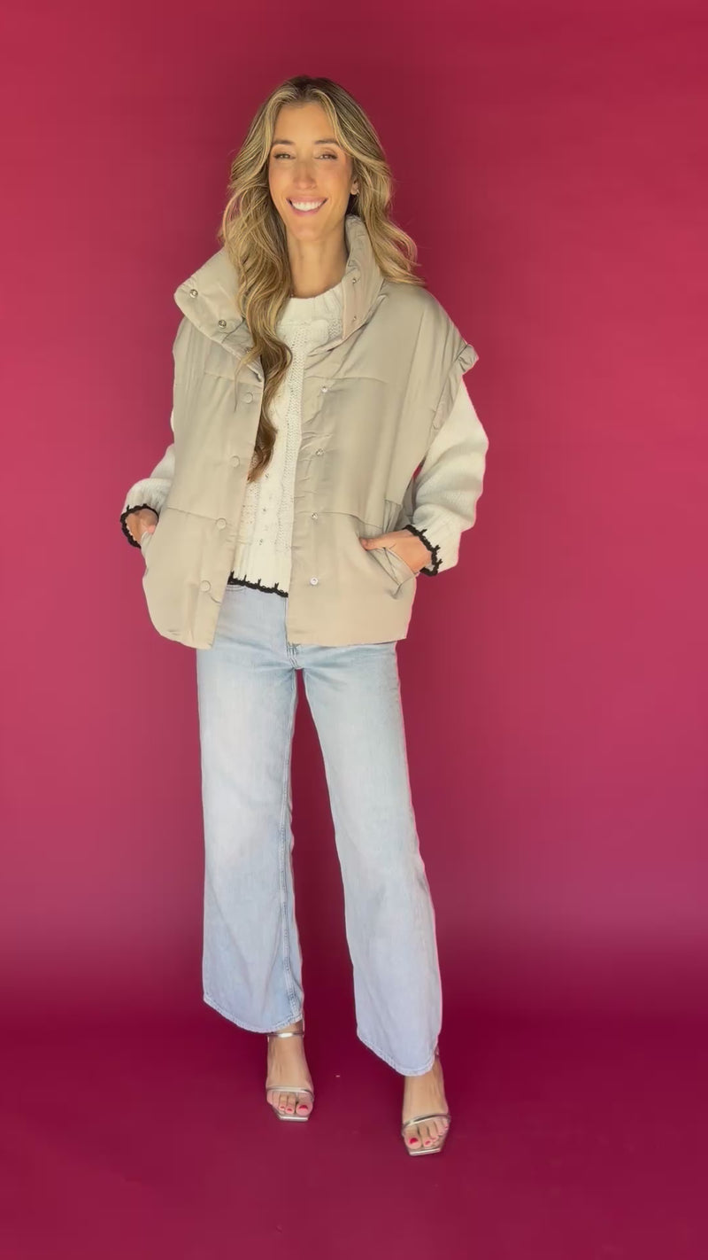 Celeste Vest in Gray