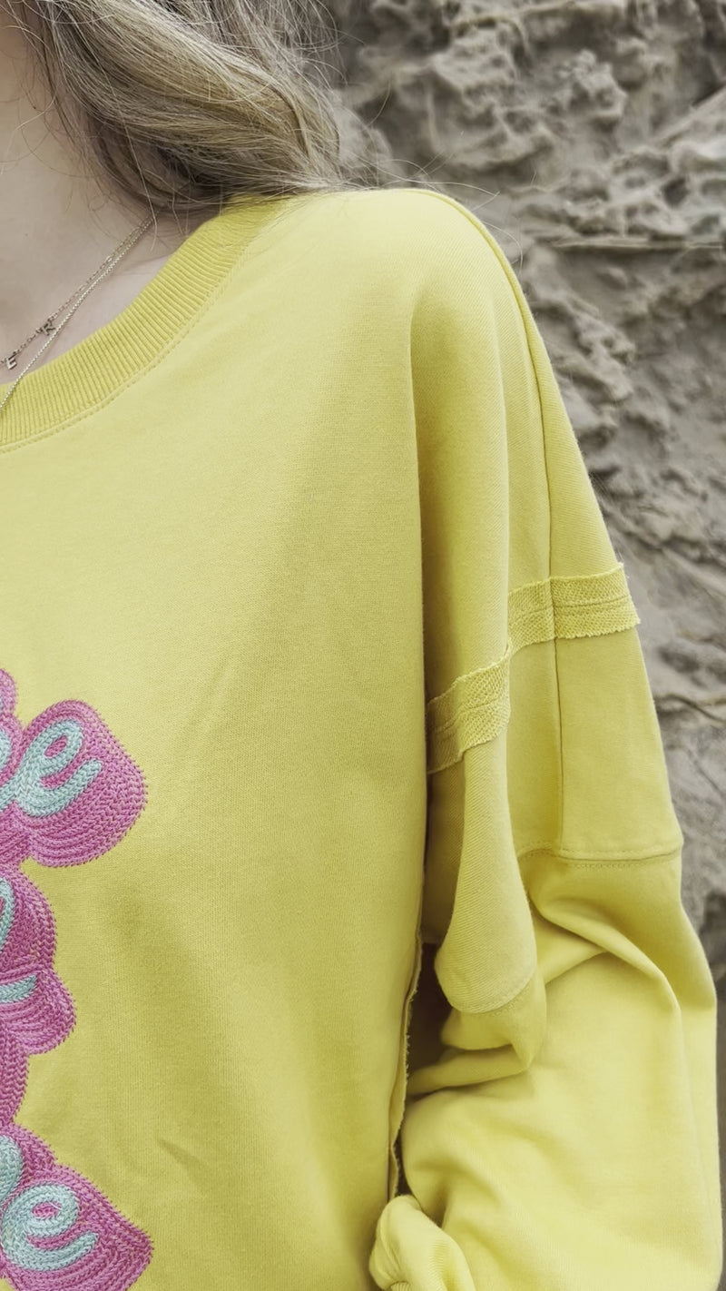 Self Love Pullover in Yellow