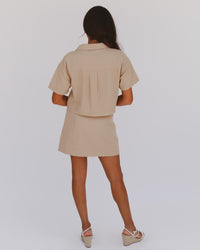 Thea Top in Tan